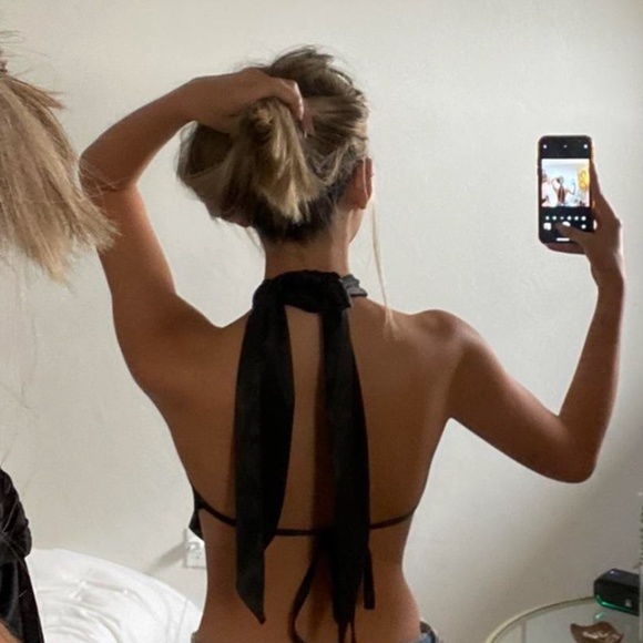 Satin Tie Top - Picture 2 of 3